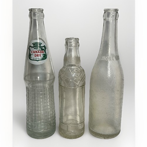 Vintage Canada Dry Bottle Lot 30s-60s Durham NC Local Mark Checked Skirt