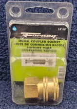 (QTY 3) Forney 75129: 3/8 inch FNPT Brass Quick Coupler Socket