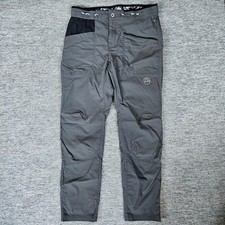 La Sportiva Talus Pant Mens Large 34x33 Gray Climbing Bouldering Hiking Trousers