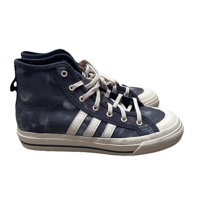 Unisex Jungen Mädchen Adidas Nizza Hi RF J schwarz Batik High Top Turnschuhe UVP: 85£