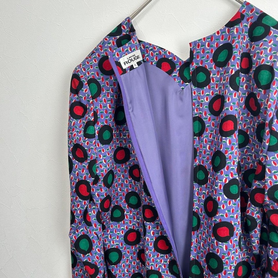Yves Saint Laurent LAPINE Retro Dress Size 15 Chest 53cm Length 108cm ...