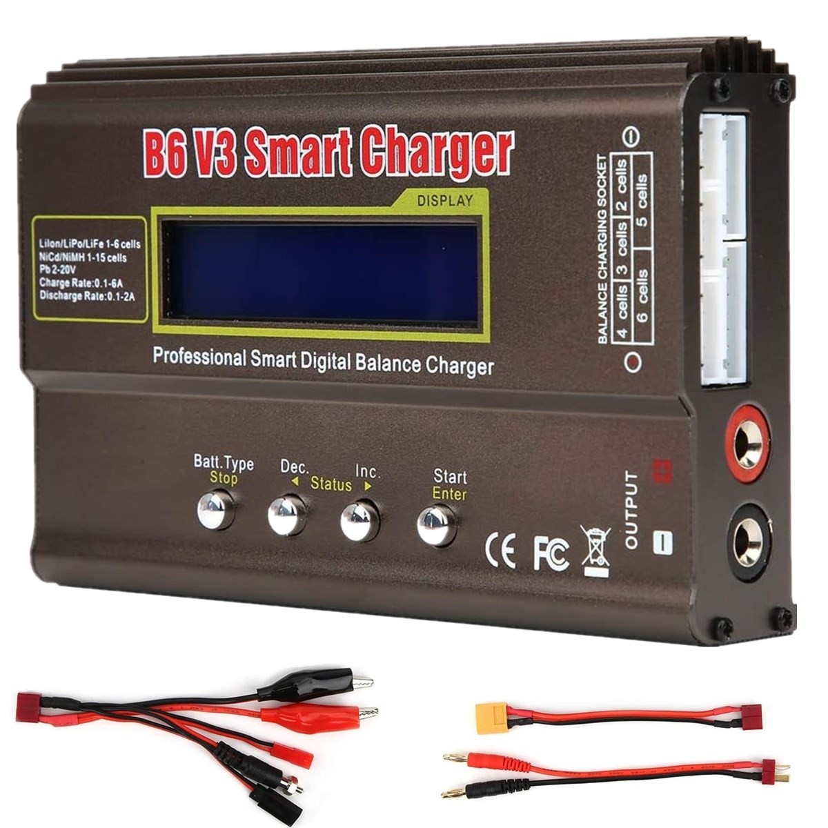 Smart Battery Balance Charger B6 V3 Lipo Discharger 80W 6A For RC Toys NIMH LiHV