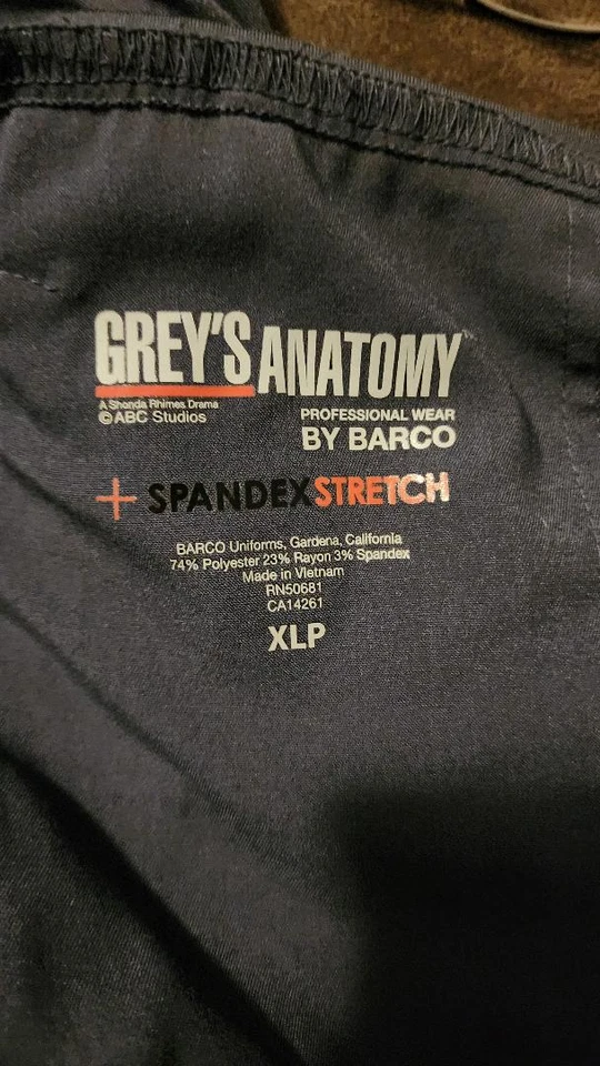Pantalones Médicos Grey's Anatomy by Barco Cargo, Para Mujer, Gris Acero, XLP, 4 Bolsillos Foto 3 de 4