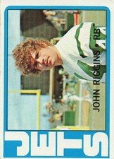 1972 Topps John Riggins #13 RC Rookie New York Jets HOF Football Card. rookie card picture