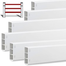 Yaocom 6 Pack 6ft White Vinyl Fence Rail 1.5x5.5 PVC Panel Parts Ranch Warehouse
