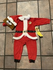 Buc-ee's Toddler 9-12M Mascot Buc Santa Body Suit Costume Pajamas NWT