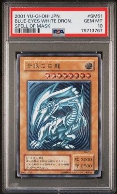 Yugioh PSA 10 Blue-Eyes White Dragon SM-51 Spell of Mask 2001 Deep