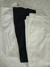 Lot/3 Nike Dri-Fit Tour Performance Golf Pants Wms Sz 12 Black, Beige, Tan Plaid