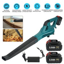 20V Akku Laubbläser Gebläse Elektrisch Bläser Schneefräse 350 km/h Mit 2 Akkus