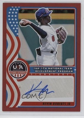 2025 Panini Stars and Stripes Red 35/99 Kevin Roberts Jr #NTS-KRJ Auto 0n64