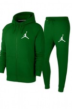 Men s Jordan Green Tracksuit Set Zip Hoodie To Match Joggers Athletic Streetwear