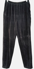 Lands End Pull On Corduroy Pants Elastic Waist Grey Soft Stretchy Size Med 10-12
