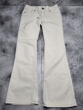 Vintage Arizona Jean Co Flare Corduroy Pants Women's Beige Y2K Boho Retro Grunge