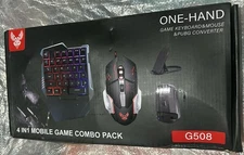 G508 4-in-1 Mobile Game Combo Pack 1 Hand G508 4 In 1 Gaming Keyboard Mouse Set