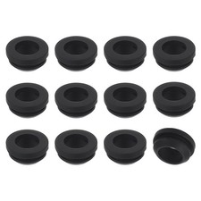 12Pcs Rubber Grommets, Mount Dia 14mm ID 10.5mm Firewall Hole Plug, Black