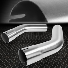 2x 2.5 Inch Od Custom 45 Degree Polished S.steel Mandrel Bend Exhaust Pipe Tube
