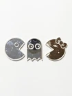 Pac Man, Ghost, & Ms Pac Man 1 Gram .999 Fine Silver Bars 3 Piece Set * As Shown
