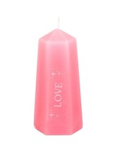 Love Crystal Candle with Rough Rose Quartz