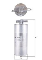 Kraftstofffilter Mahle Kl 659 Leitungsfilter FüR Audi A6 4F2 C6 Canb Cdyb 4F5