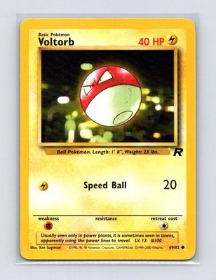 Voltorb 69/82 Common Team Rocket Pokemon Lightly Played