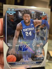 2023🔥 CHRIS LIVINGSTON 💥 AUTOGRAPH ✨️ KENTUCKY NCAA 🏀 UK BASKETBALL NBA CARD