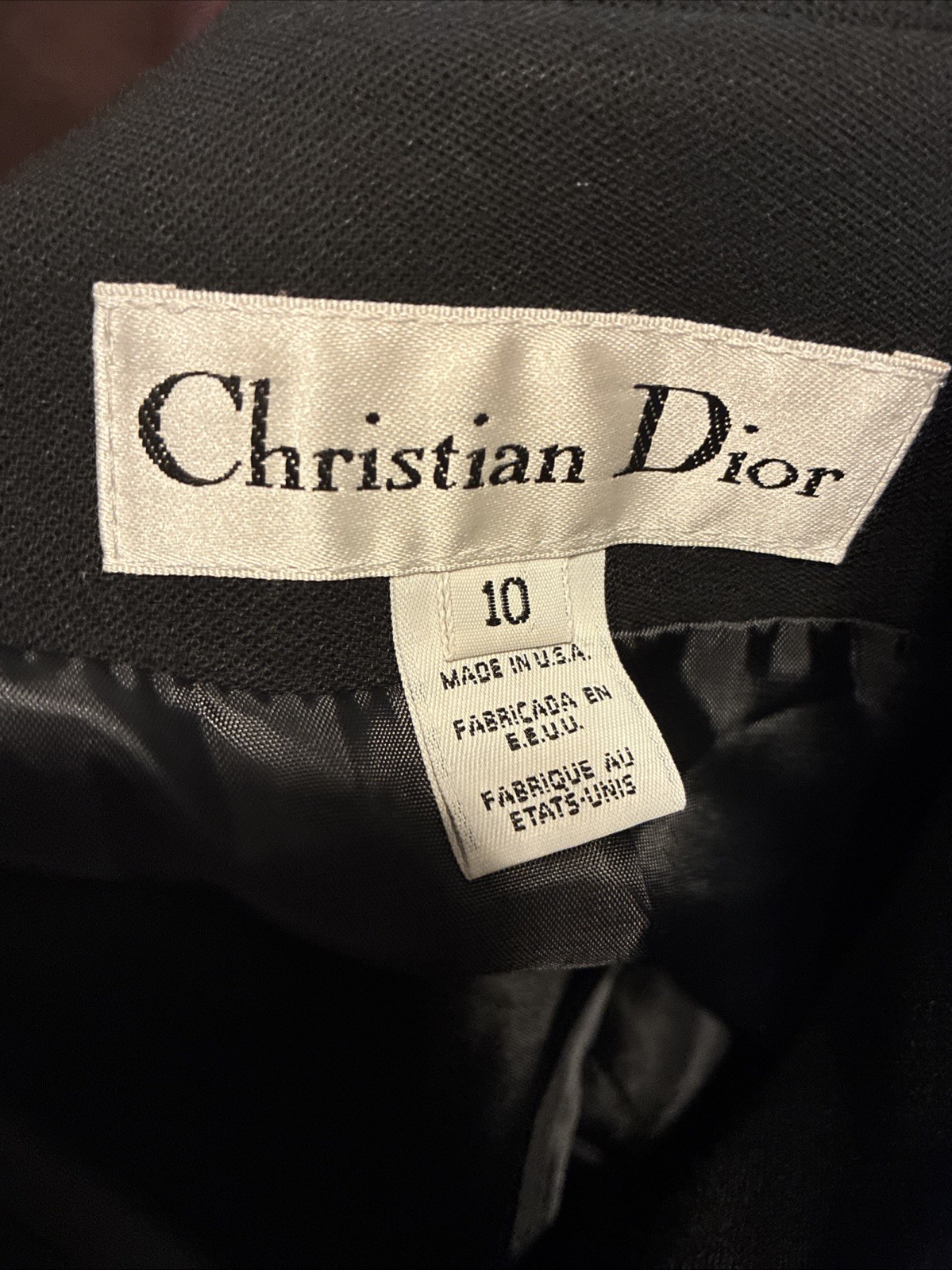 Christian Dior Authentic Solid Black Wool Long Sl… - image 5