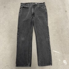 VINTAGE Levis Jeans Mens 36x30 Black 505 Straight Red Tab USA