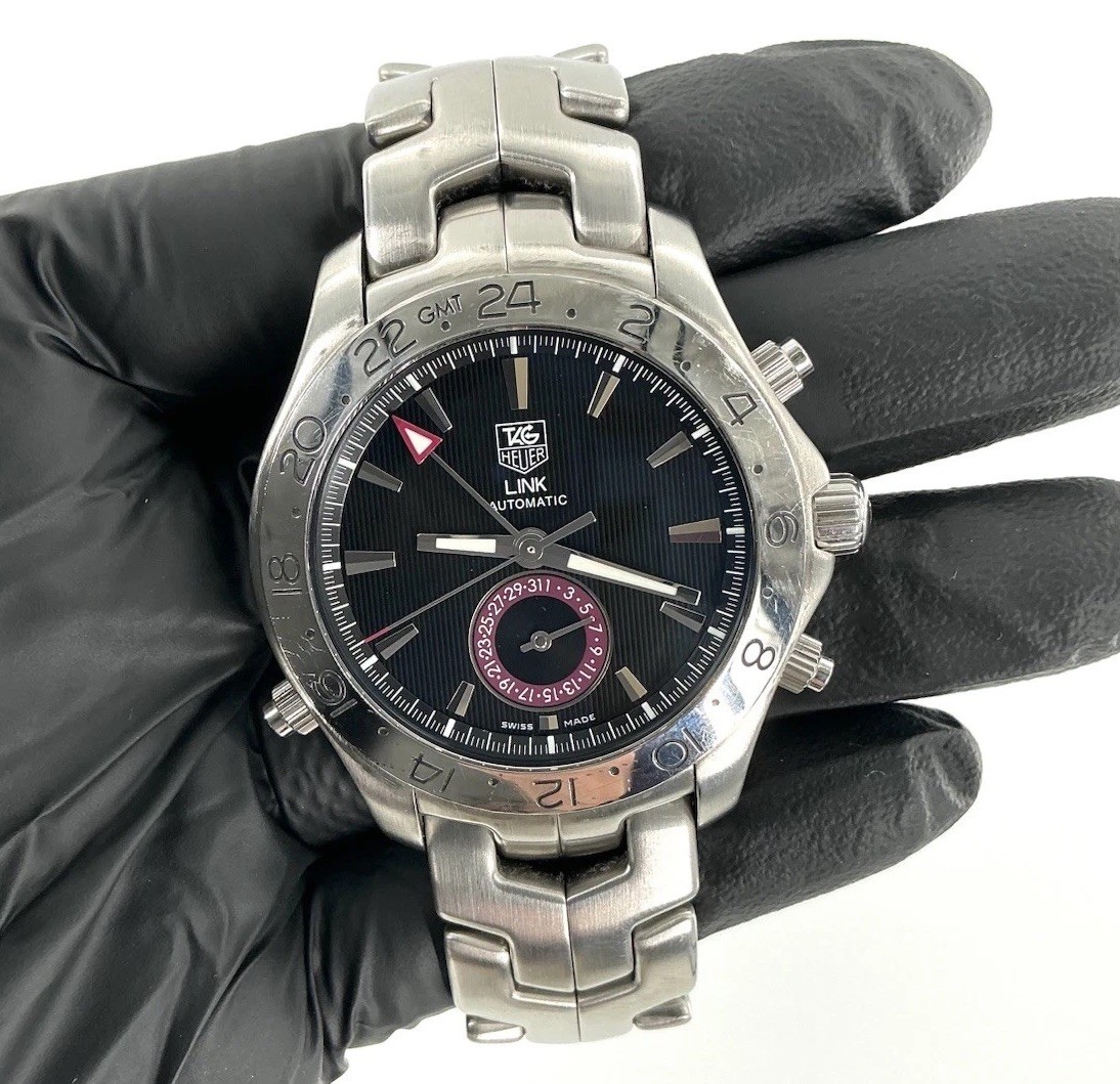 TAG Heuer Link GMT WJF2115 Stainless Steel 42mm Black Dial