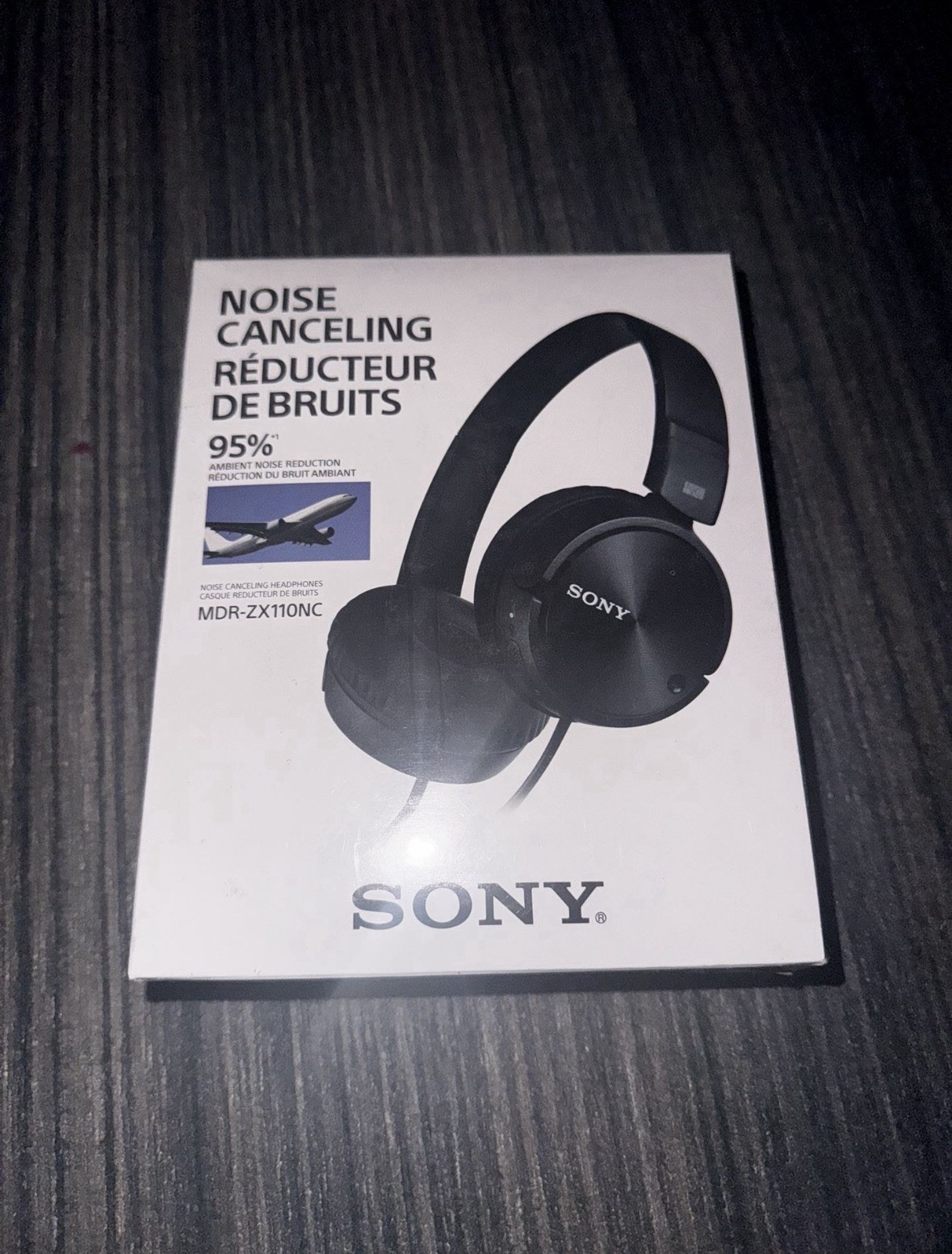 Sony MDRZX110NC Noise Cancelling Headphones - Black