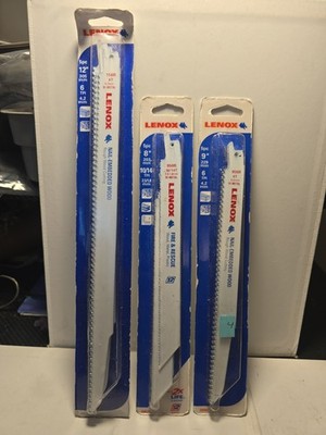 Lenox Reciprocating Saw Blades, Metal Cutting Lot, 15-Piece 10/14 TPI / 6TPI   4