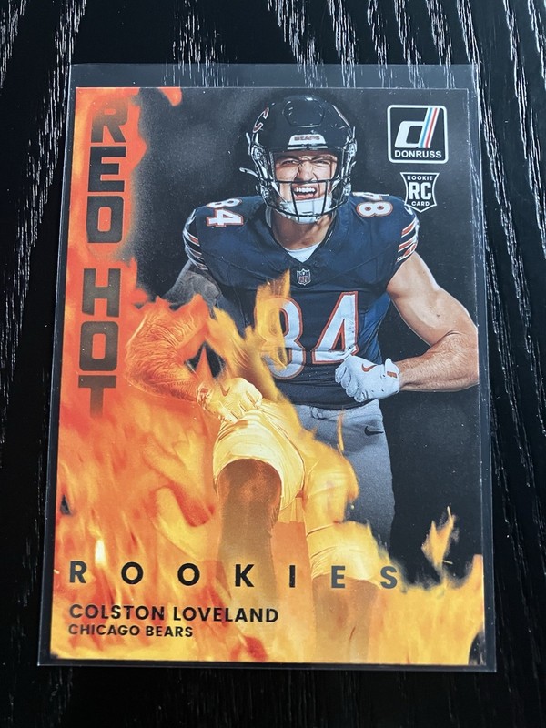 🚨 Colston Loveland Red Hot Rookies 2025 Panini Donruss NFL Chicago Bears 🚨