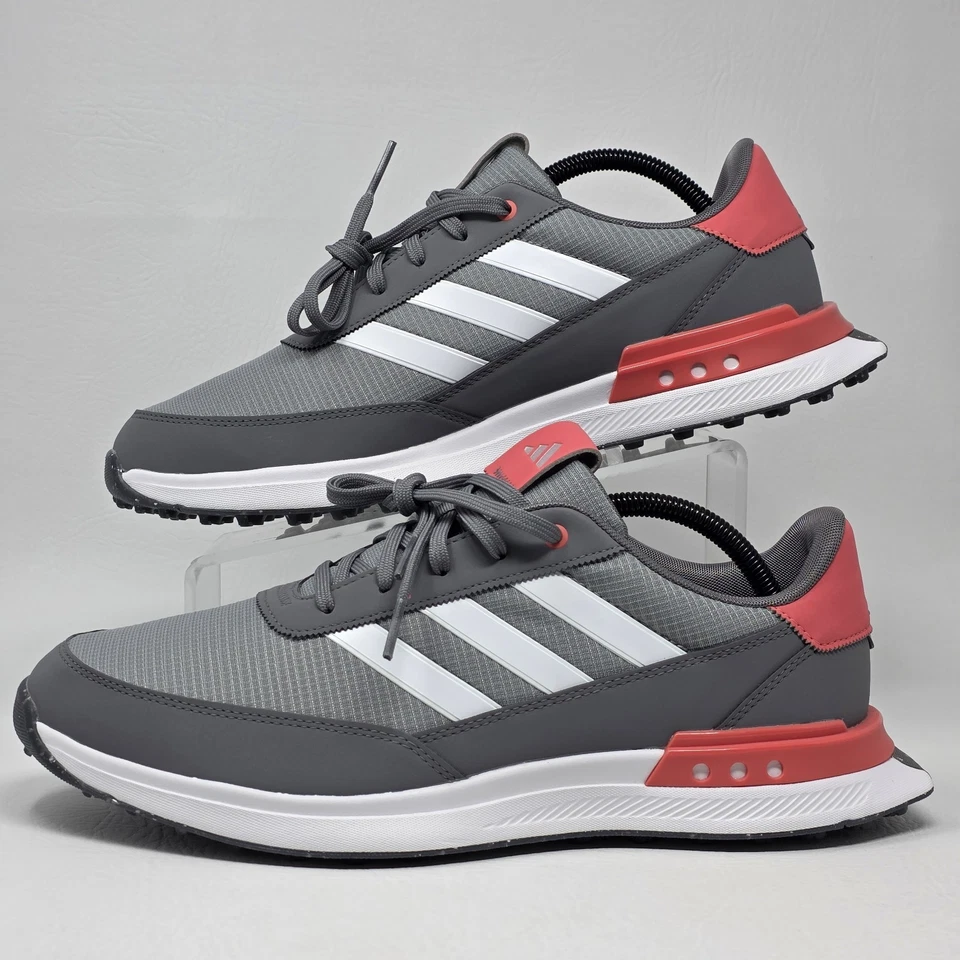 Adidas S2G Gris/Coral Sin Tacos '24 Golf Zapatos Atléticos Para Hombre Talla 11 IF0339 Nuevos Foto 3 de 4