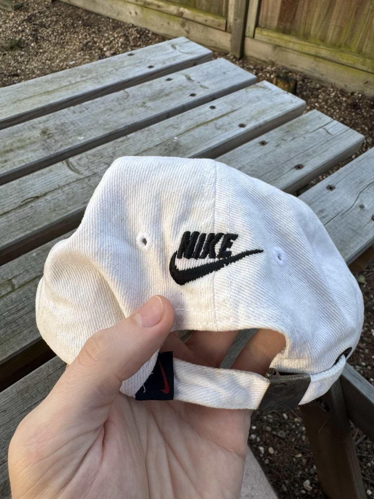 Vintage 90’s Nike white baseball cap hat image 4