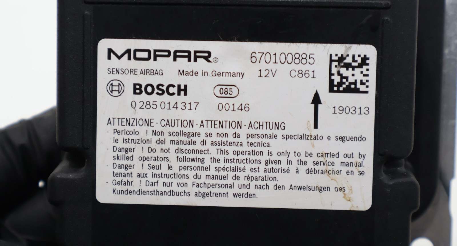 Maserati Ghibli 2019-2020 Air bag unit with deactivator P/N 14930