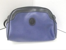 Borsa a tracolla Trussardi in pelle blu e grigia (Made in Italy) vintage designer A+