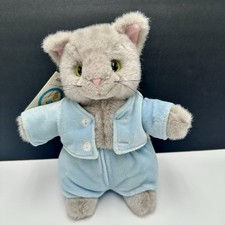 Eden TOM KITTEN Cat Gray Plush Blue Velour Suit Soft Toy 10 Beatrix Potter Tags