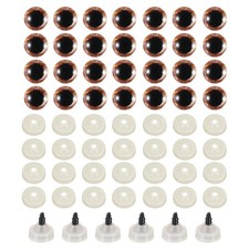 16mm Flash Safety Eyes, 30 Pcs Colorful Crocheting Safety Eyes, Orange