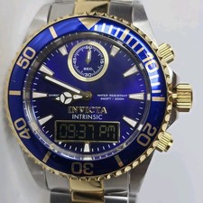 Invicta Pro Diver Intrinsic Chronograph Blue Men's Watch 12471 43mm AnaDigi