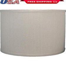 Classic Handmade Linen Drum Lamp Shade Hardback Spider Fitter Brushed Nickel New