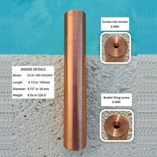 Replacement Solar Copper Anode For Swimming Pool Ionizer Purifier Cleaner New