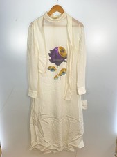 VALENTINO Shirt Dress 44 Silk WHT SB0VAPL0527