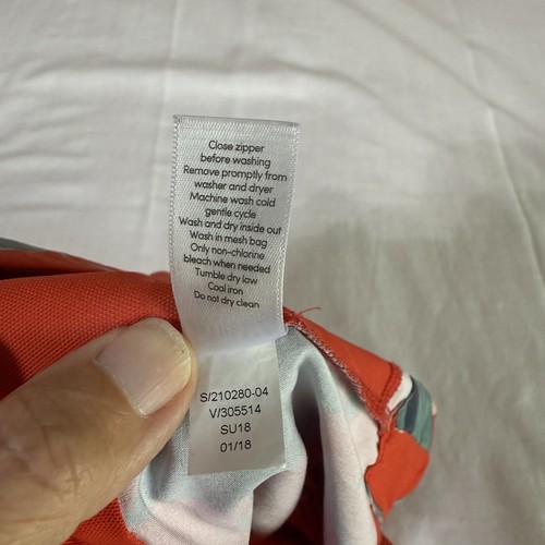 Pantaloncini da tavola Athleta donna Hudson tropicali taglia 8 arancione iris giardino nuoto - Foto 6 di 7
