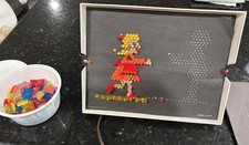 Vintage Lite-Brite NO BOX, tested working, Board, Ten Sheets And Pegs