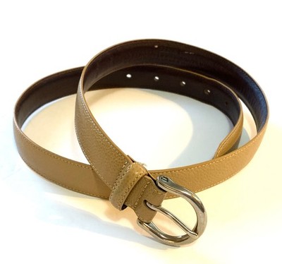 Coach Tan Pebbled Calfskin Leather Brass Buckle Belt Wmns Sz S s-l400.jpg main image 3