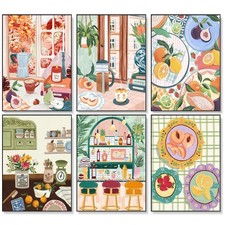 6 Pack Paint by Numbers Kit for Adults Beginner, Coffee Adult Paint by Number...