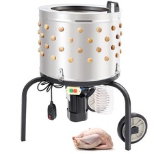 Chicken Plucker Machine,Feather Plucker w/20-inch Stainless Steel Drum,Defeather