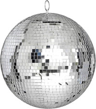Mirror Disco Ball - 8-Inch Cool and Fun Silver Hanging Party Disco Ball  Big Par