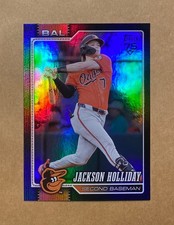 2026 Topps Series 1 #92 Jackson Holliday Base Black Rainbow Foil Parallel #02/10