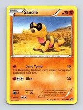 SANDILE 63/114 COMMON BLACK & WHITE POKEMON MP