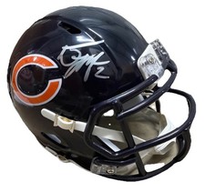 DJ D.J MOORE signed (CHICAGO BEARS) 🐻 mini football helmet JSA COA CL20626